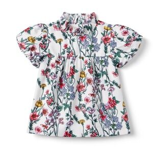 Floral puff sleeve top